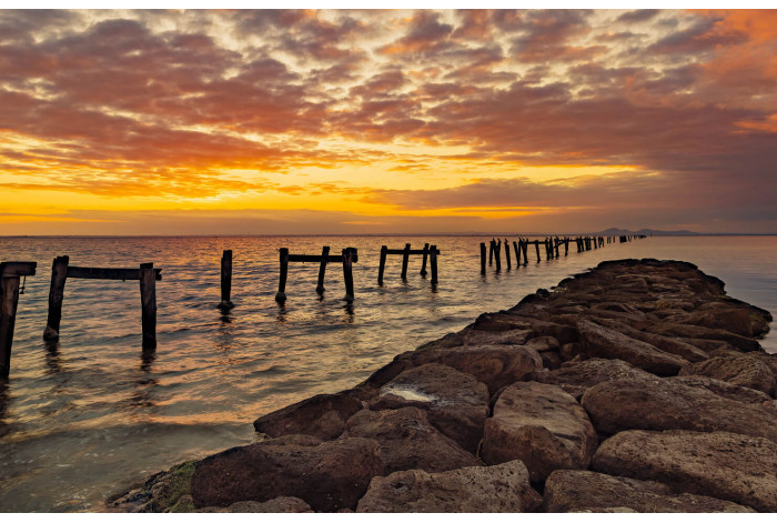 Модульная картина Закат на берегу океана | купить картину в Ижевске Модульная картина Закат на берегу океана